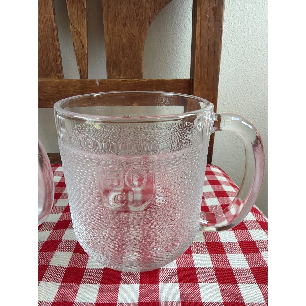 Biittala Glass Finland 2 Krouvi Beer Mug Steins 50 CL Crate & Barrel Oiva Toikka - Picture 3 of 5